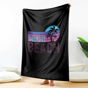 Vintage Miami Beach Throw Blanket Florida Proud Floridian Retro Palms Trees TS14 Print Your Wear