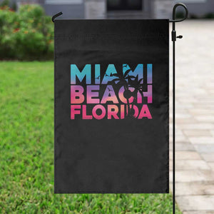 Miami Beach Florida Proud Garden Flag Floridian Retro Palms Trees TS14 Print Your Wear