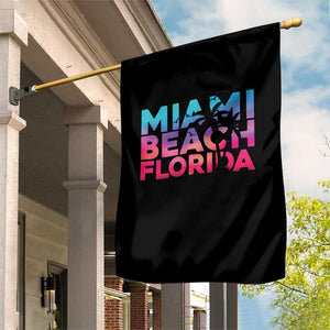 Miami Beach Florida Proud Garden Flag Floridian Retro Palms Trees TS14 Print Your Wear