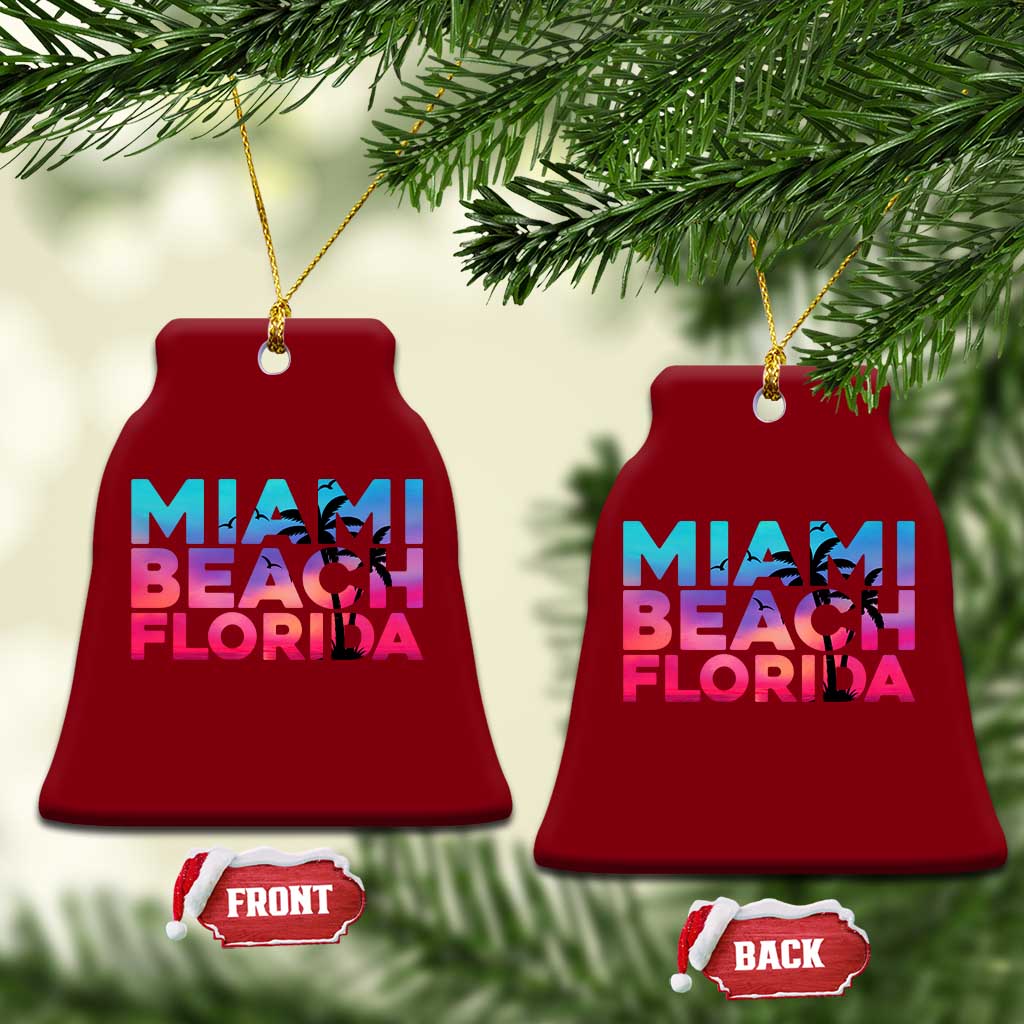Miami Beach Florida Proud Ceramic Ornament Floridian Retro Palms Trees TS14 Print Your Wear