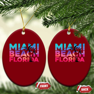Miami Beach Florida Proud Ceramic Ornament Floridian Retro Palms Trees TS14 Print Your Wear
