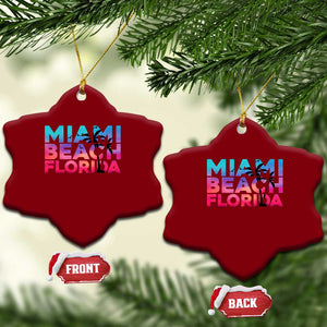 Miami Beach Florida Proud Ceramic Ornament Floridian Retro Palms Trees TS14 Print Your Wear