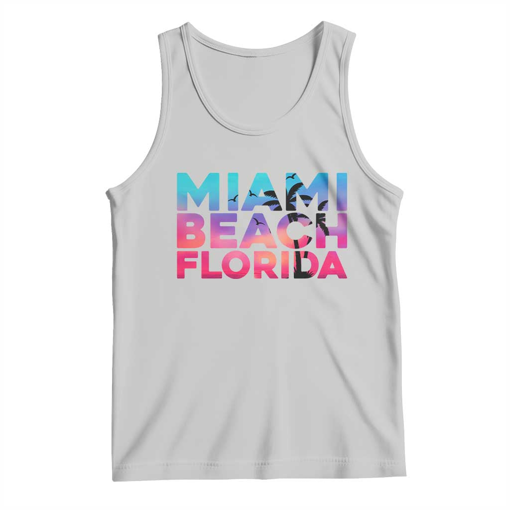 Miami Beach Florida Proud Tank Top Floridian Retro Palms Trees TS14 Ash Print Your Wear