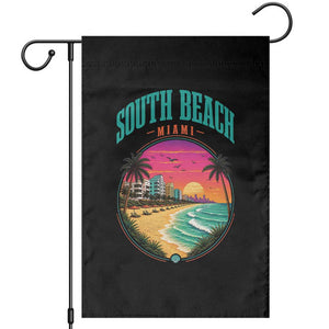 South Beach Miami Garden Flag Retro Florida USA Souvenir Gift TS14 Black Print Your Wear