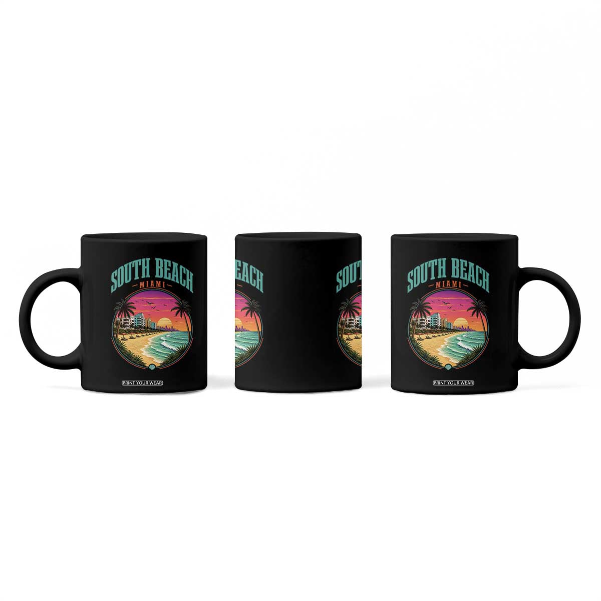 South Beach Miami Coffee Mug Retro Florida USA Souvenir Gift TS14 Print Your Wear