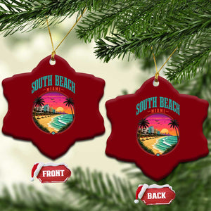 South Beach Miami Ceramic Ornament Retro Florida USA Souvenir Gift TS14 Print Your Wear