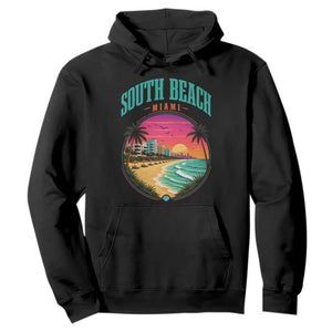 South Beach Miami Hoodie Retro Florida USA Souvenir Gift TS14 Black Print Your Wear