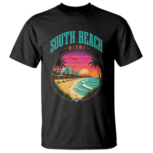 South Beach Miami T Shirt Retro Florida USA Souvenir Gift TS14 Black Print Your Wear