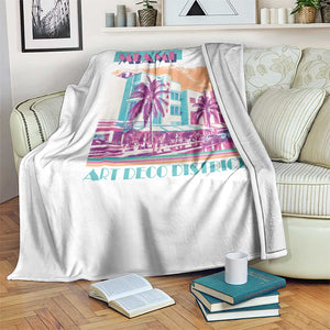Vintage Miami Florida Art Deco Throw Blanket Miami City Pride Graphic TS14 Print Your Wear