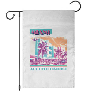Vintage Miami Florida Art Deco Garden Flag Miami City Pride Graphic TS14 White Print Your Wear