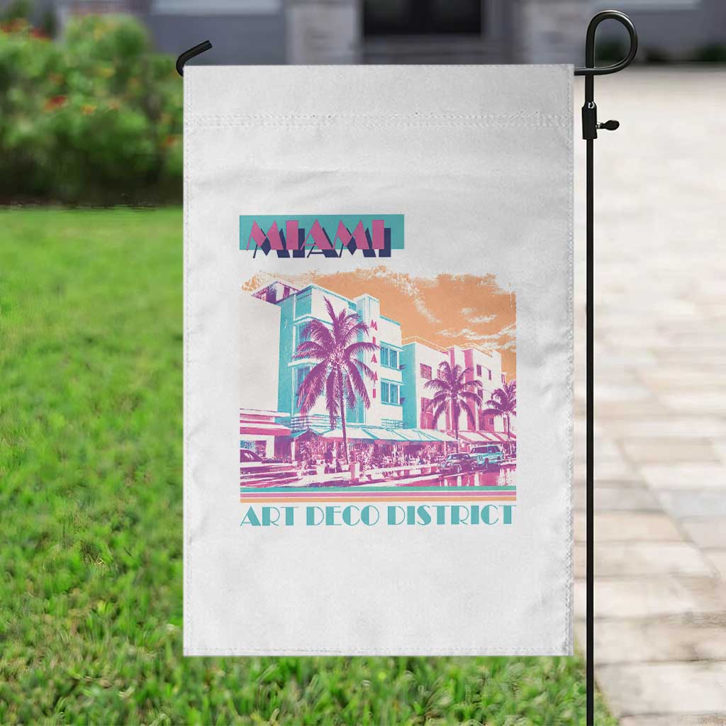 Vintage Miami Florida Art Deco Garden Flag Miami City Pride Graphic TS14 Print Your Wear