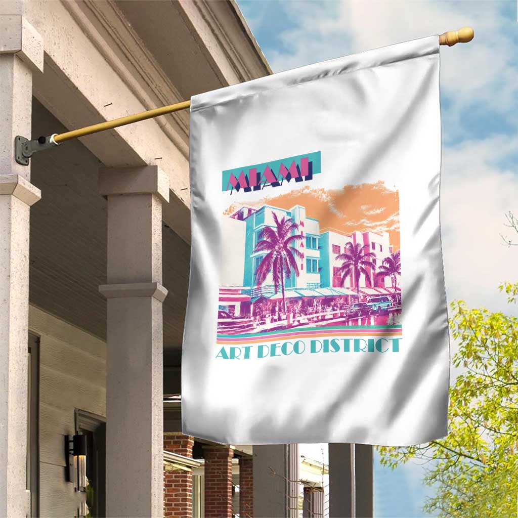Vintage Miami Florida Art Deco Garden Flag Miami City Pride Graphic TS14 Print Your Wear