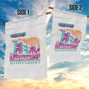 Vintage Miami Florida Art Deco Garden Flag Miami City Pride Graphic TS14 Print Your Wear