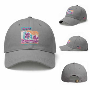 Vintage Miami Florida Art Deco Baseball Cap Miami City Pride Graphic TS14 Baseball Cap Universal Fit Sport Gray Print Your Wear