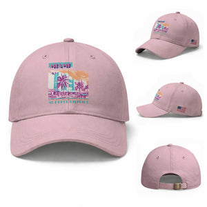 Vintage Miami Florida Art Deco Baseball Cap Miami City Pride Graphic TS14 Baseball Cap Universal Fit Light Pink Print Your Wear