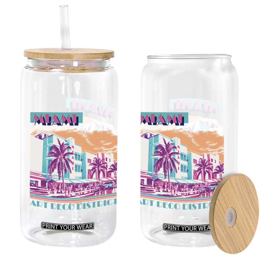Vintage Miami Florida Art Deco Glass Can Miami City Pride Graphic TS14 Print Your Wear