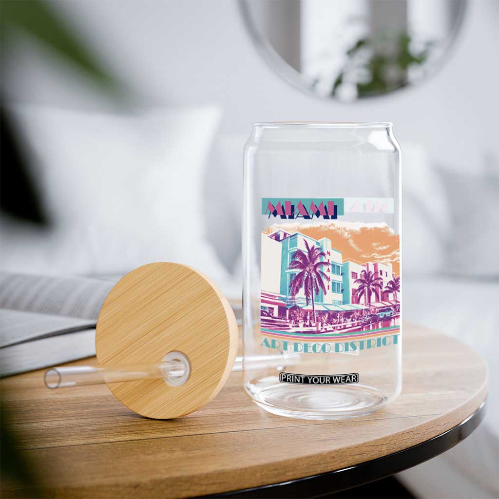 Vintage Miami Florida Art Deco Glass Can Miami City Pride Graphic TS14 Print Your Wear