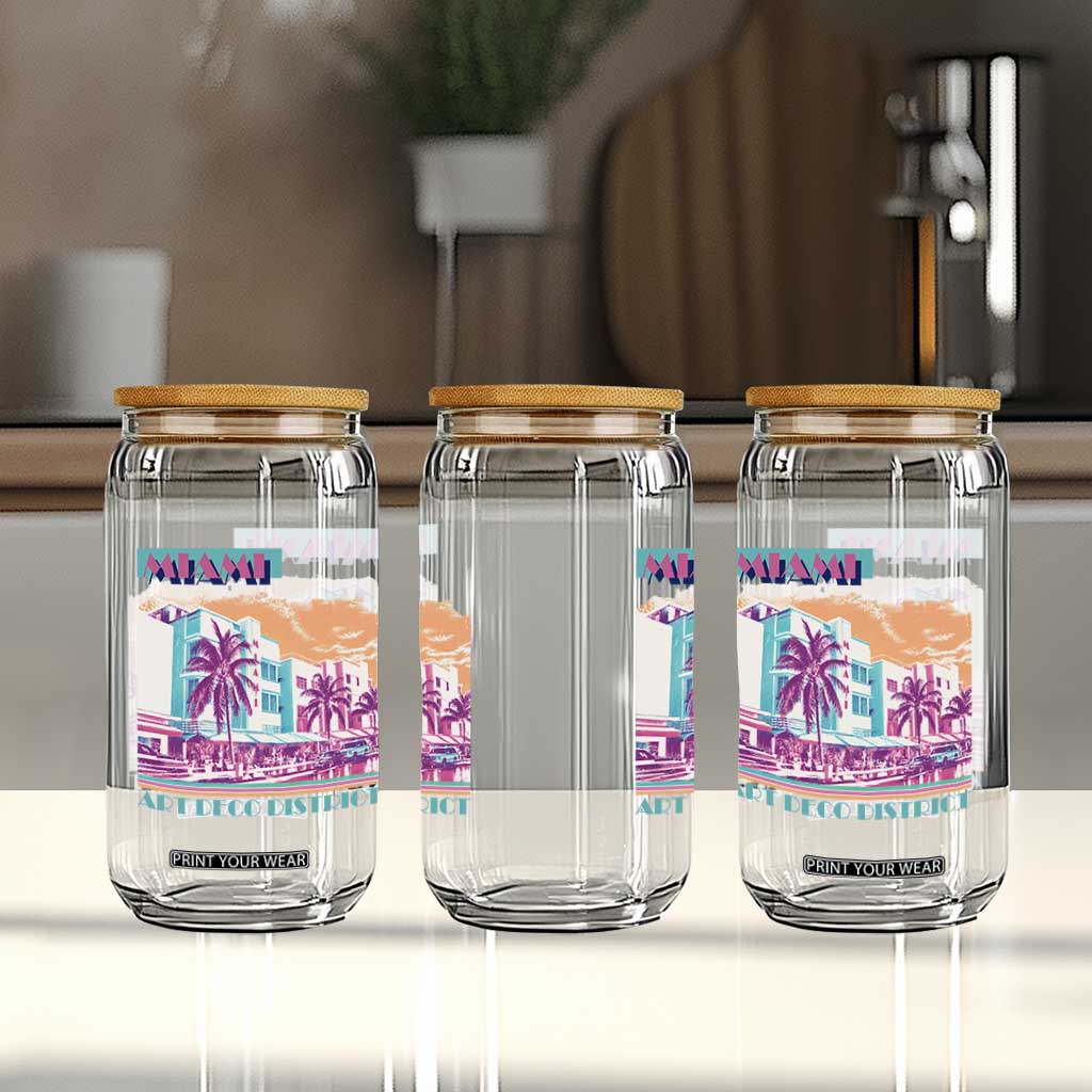 Vintage Miami Florida Art Deco Glass Can Miami City Pride Graphic TS14 Print Your Wear