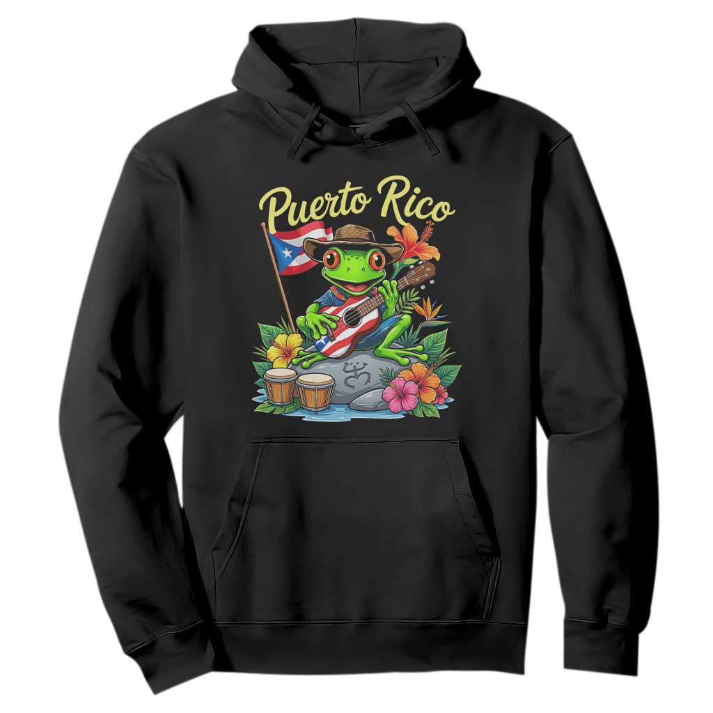 Hispanic Heritage Month Hoodie Taino Boricua Coqui Frog Puerto Rico TS14 Black Print Your Wear