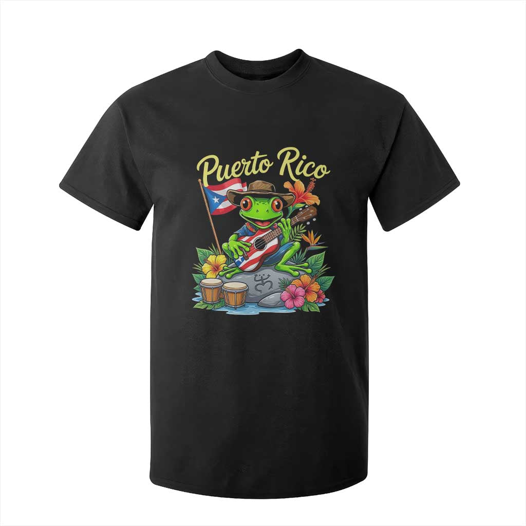 Hispanic Heritage Month T Shirt For Kid Taino Boricua Coqui Frog Puerto Rico TS14 Black Print Your Wear
