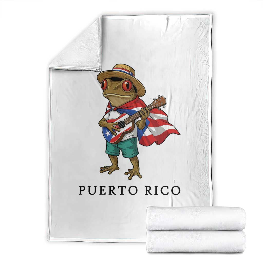 Coqui Frog Puerto Rico Throw Blanket Boricua Taino Island Pride TS14 White Print Your Wear
