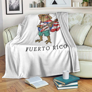 Coqui Frog Puerto Rico Throw Blanket Boricua Taino Island Pride TS14 Print Your Wear