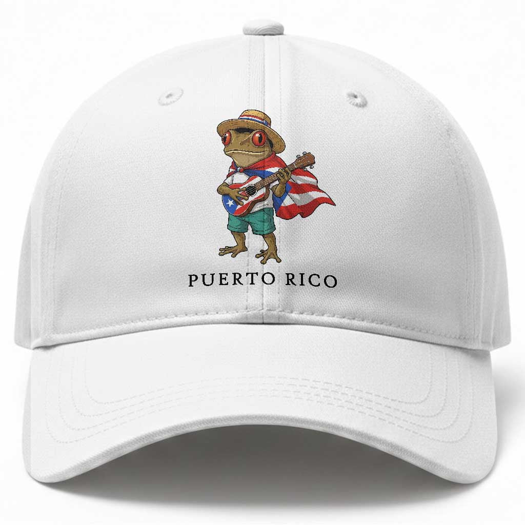 Coqui Frog Puerto Rico Baseball Cap Boricua Taino Island Pride TS14 Print Your Wear