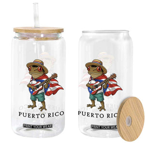 Coqui Frog Puerto Rico Glass Can Boricua Taino Island Pride TS14 Print Your Wear