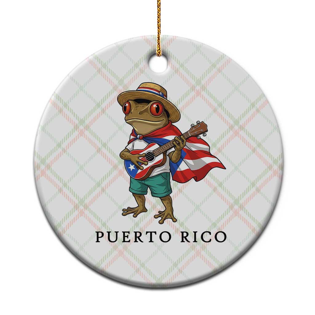 Coqui Frog Puerto Rico Ceramic Ornament Boricua Taino Island Pride TS14 1pc Christmas Plaid Print Your Wear
