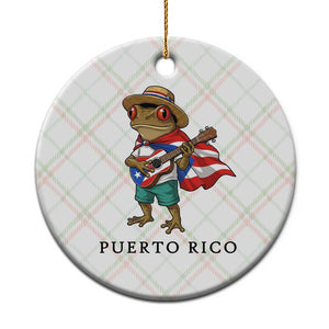 Coqui Frog Puerto Rico Ceramic Ornament Boricua Taino Island Pride TS14 1pc Christmas Plaid Print Your Wear