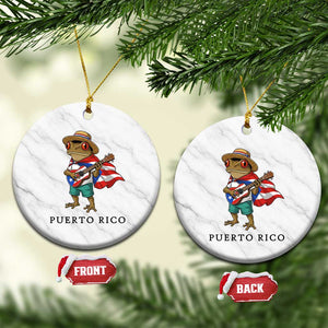Coqui Frog Puerto Rico Ceramic Ornament Boricua Taino Island Pride TS14 1pc White Marble Print Your Wear