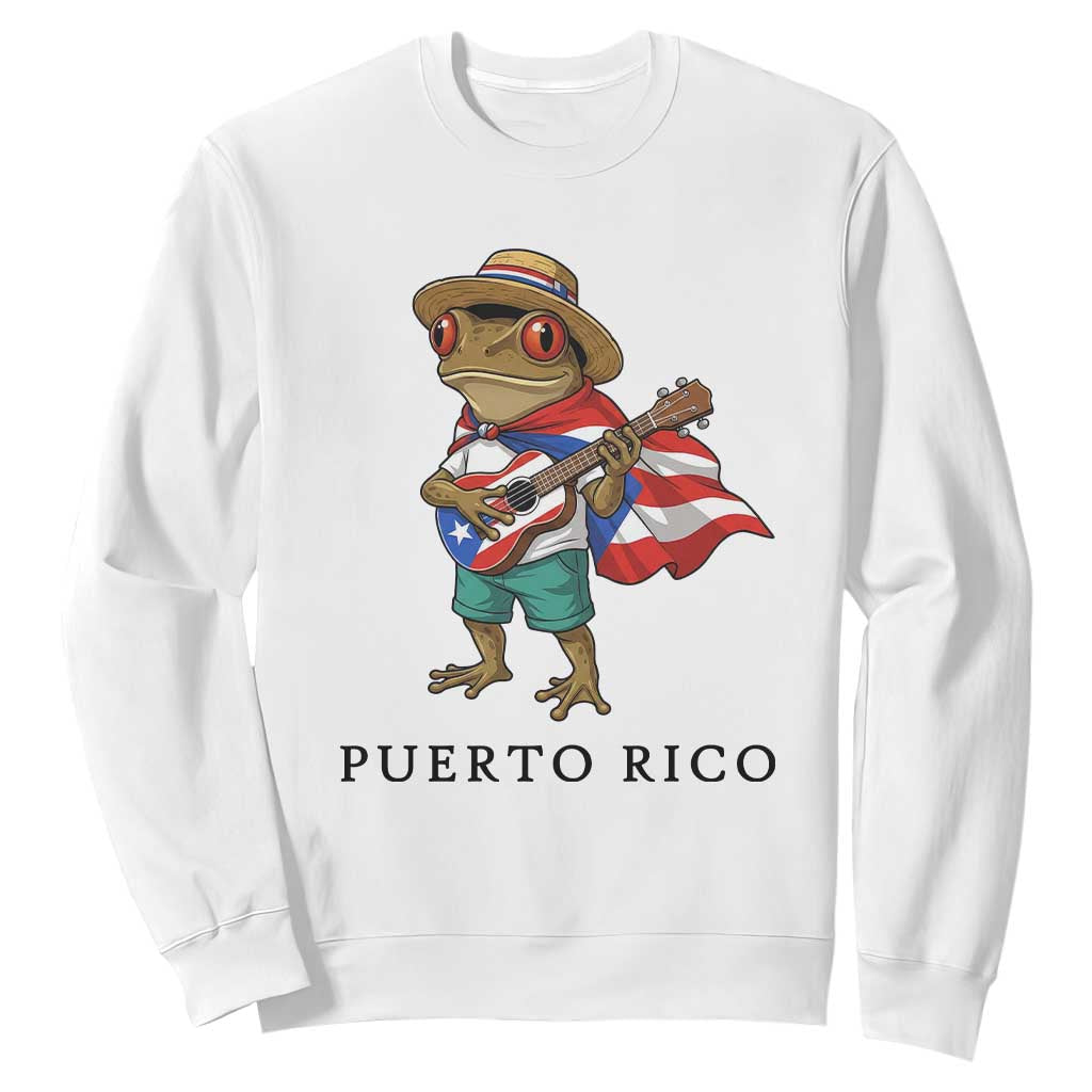 Coqui Frog Puerto Rico Sweatshirt Boricua Taino Island Pride TS14 White Print Your Wear