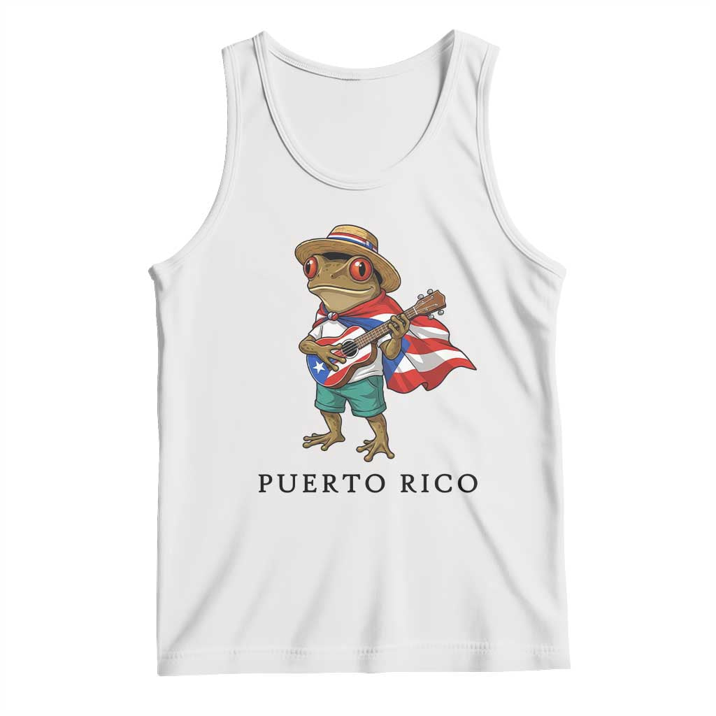 Coqui Frog Puerto Rico Tank Top Boricua Taino Island Pride TS14 White Print Your Wear