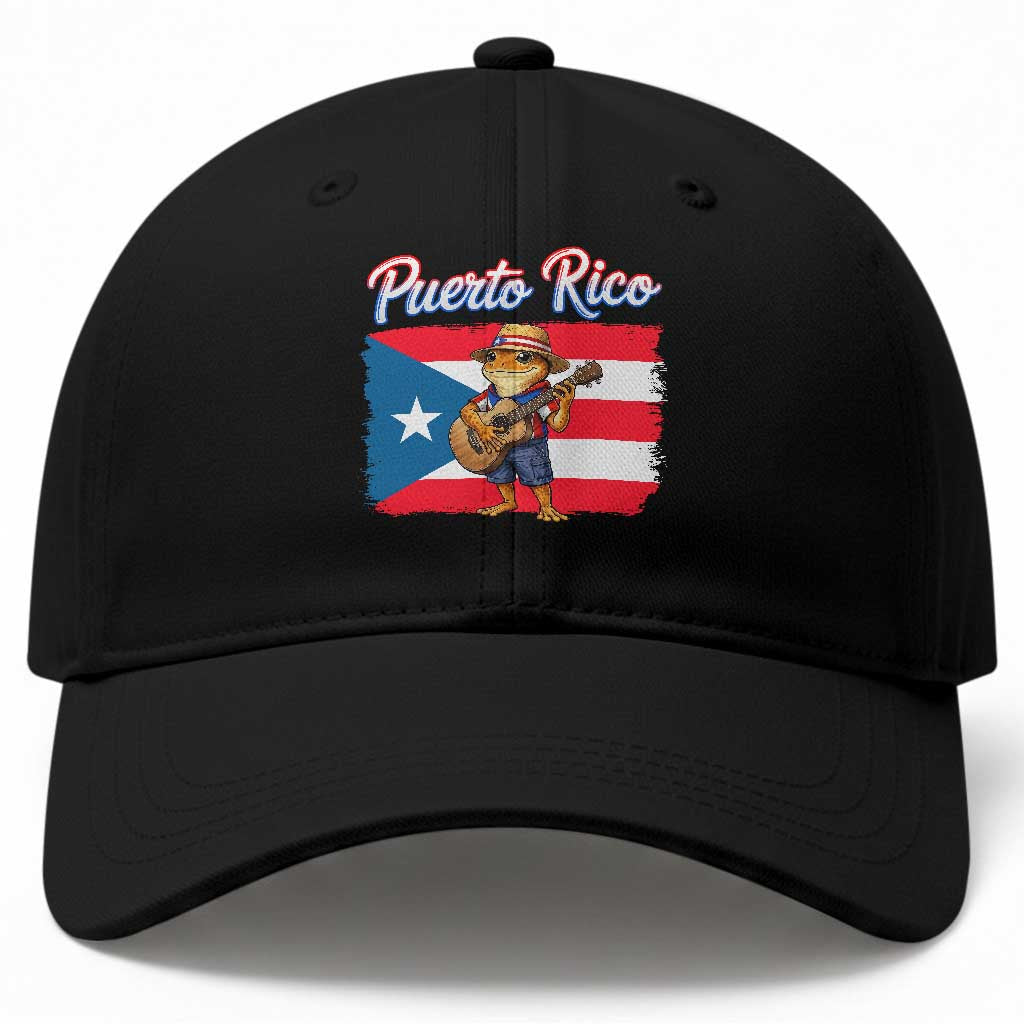 Coqui Frog Puerto Rico Flag Baseball Cap Puerto Rican Taino Boricua TS14 Print Your Wear
