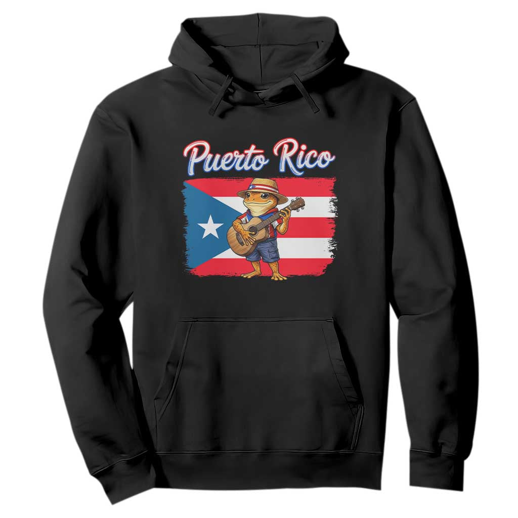 Coqui Frog Puerto Rico Flag Hoodie Puerto Rican Taino Boricua TS14 Black Print Your Wear