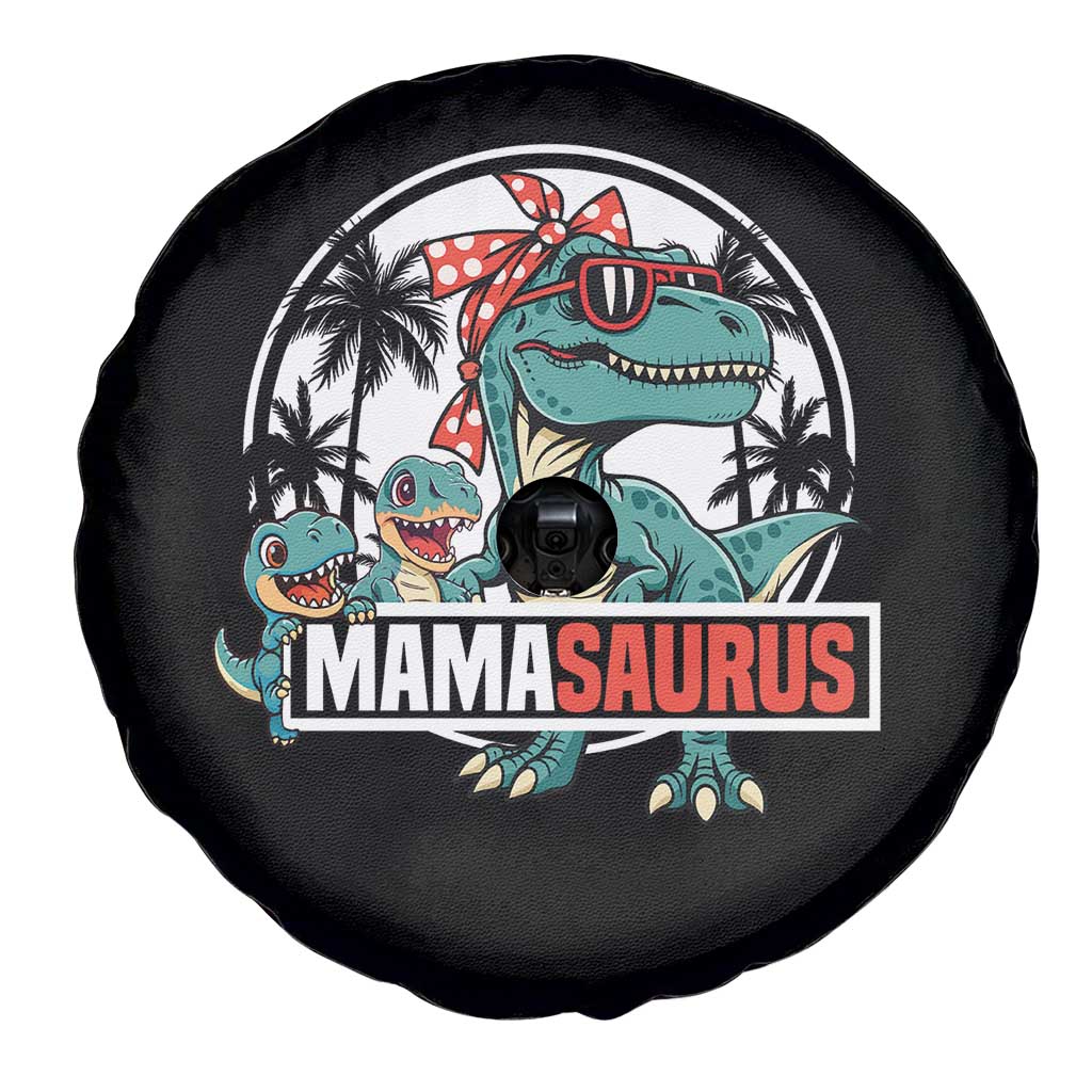 Mamasaurus Dinosaur Spare Tire Cover Funny Grandma Saurus Family Matching TS14 Print Your Wear