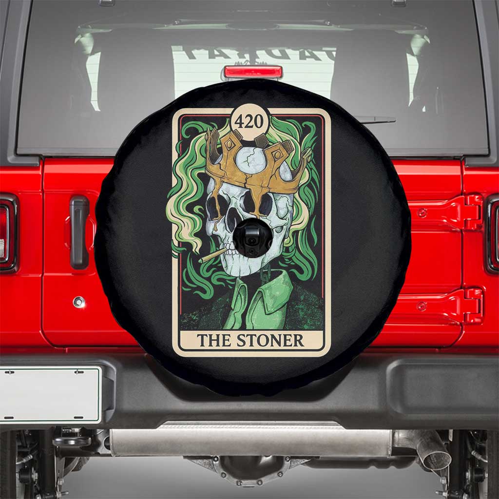 Skeleton Smokes Spare Tire Cover The Stoner Weed Lover Cannabis 420 TS14 Black Print Your Wear