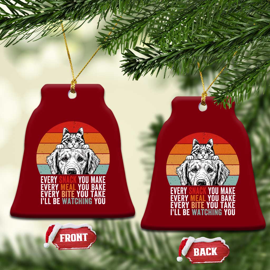 Every Snack You Make Ceramic Ornament Funny Dog Cat Lovers TS14 Print Your Wear