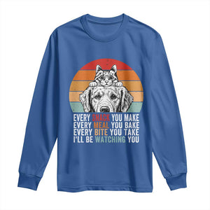 Every Snack You Make Long Sleeve Shirt Funny Dog Cat Lovers TS14 Royal Blue Print Your Wear