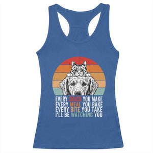 Every Snack You Make Racerback Tank Top Funny Dog Cat Lovers TS14 Royal Blue Print Your Wear