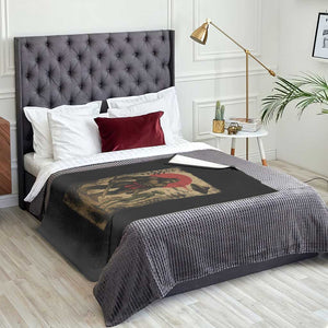 Samurai Bigfoot Japanese UFO Throw Blanket Sasquatch Ailen Ukiyo-e TS14 Print Your Wear