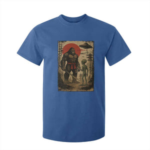 Samurai Bigfoot Japanese UFO T Shirt For Kid Sasquatch Ailen Ukiyo-e TS14 Royal Blue Print Your Wear