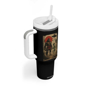 Samurai Bigfoot Japanese UFO Tumbler With Handle Sasquatch Ailen Ukiyo-e TS14 Print Your Wear