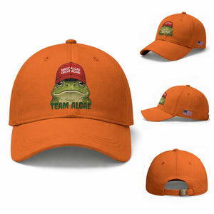 Make Algae Great Again Baseball Cap Funny Political Satire Nature Lover Gift TS14 Baseball Cap Universal Fit Orange Print Your Wear