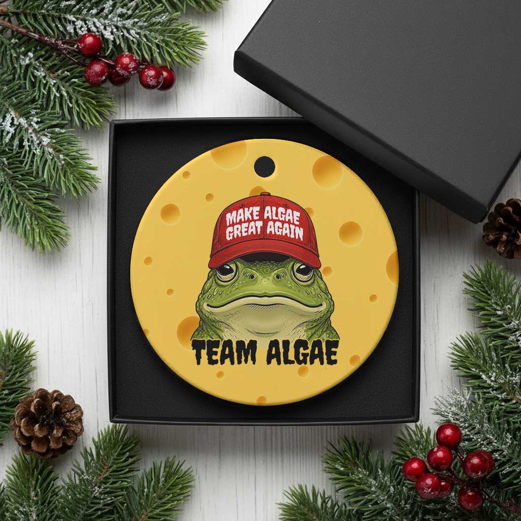 Make Algae Great Again Ceramic Ornament Funny Political Satire Nature Lover Gift TS14 1pc Yellow Cheese Print Your Wear