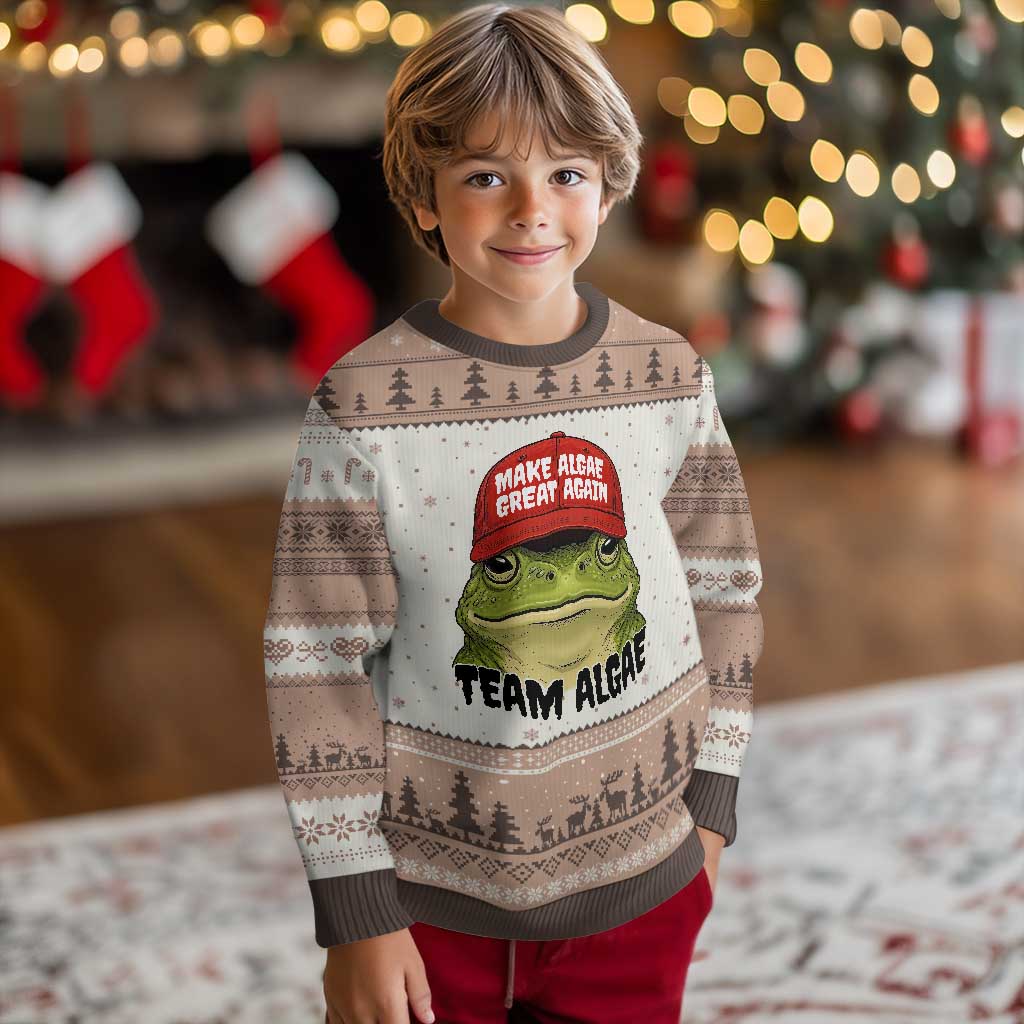 Make Algae Great Again Ugly Christmas Sweater Funny Political Satire Nature Lover Gift TS14 Mocha Mousse Print Your Wear