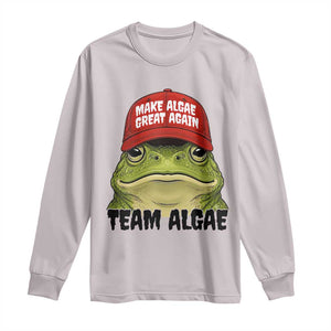 Make Algae Great Again Long Sleeve Shirt Funny Political Satire Nature Lover Gift TS14 Ice Gray Print Your Wear