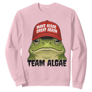 Make Algae Great Again Sweatshirt Funny Political Satire Nature Lover Gift TS14 Light Pink Print Your Wear