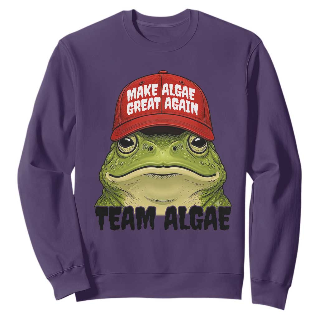 Make Algae Great Again Sweatshirt Funny Political Satire Nature Lover Gift TS14 Purple Print Your Wear