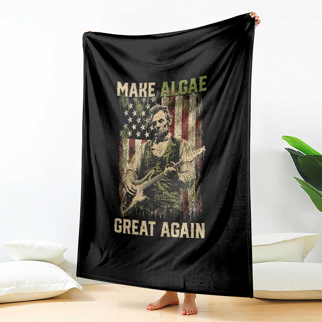 Make Algae Great Again Throw Blanket Funny Lincoln Political Satire Humor TS14 Print Your Wear